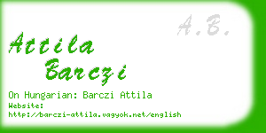 attila barczi business card